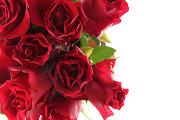 Image showing fresh red roses as frame