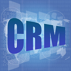 Image showing Marketing concept: words crm is a marketing on digital screen