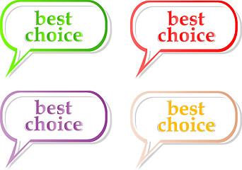 Image showing best choice label stickers set