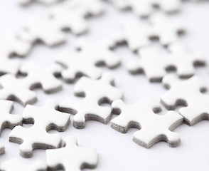 Image showing white jigsaw puzzle