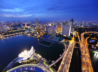 Image showing Singapore at evening