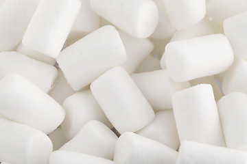 Image showing White marshmallows close up