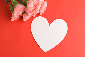 Image showing Pink carnation with mother's day love message