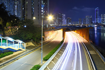 Image showing Road in city at night