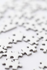 Image showing white jigsaw puzzle