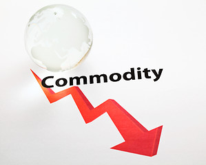 Image showing Global commodity drop concept