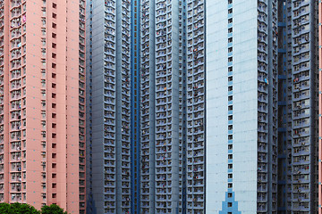 Image showing public apartment block in Hong Kong