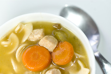 Image showing turkey noodle soup