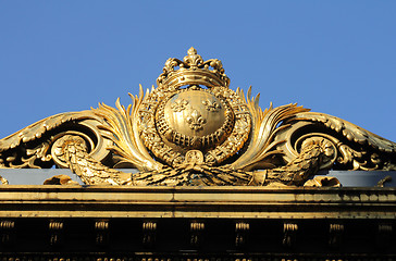 Image showing Detail of the golden gate at the justice palace in Paris