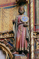 Image showing Statue of the Apostle, La Sainte Chapelle in Paris