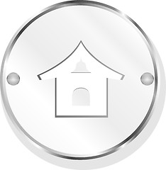 Image showing home metal button