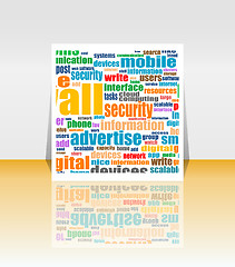 Image showing Social media Marketing - Word Cloud - Flyer or Cover Design