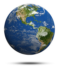 Image showing Planet Earth 3d render