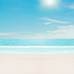 Image showing Sun over tropical beach