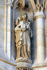 Image showing Statue of Saint, Saint-Jacques Tower, Paris