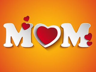 Image showing Happy Mother Day Heart Background