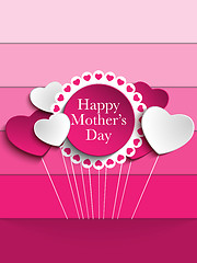 Image showing Happy Mother Day Heart Tag Background
