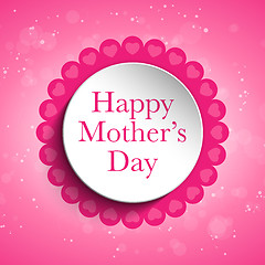 Image showing Happy Mother Day Heart Tag Background