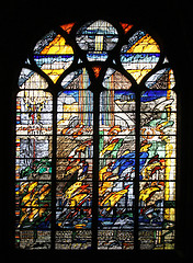 Image showing Stained glass, Church of St. Gervais and St. Protais