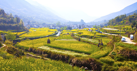 Image showing Rural landscape in Wuyuan, Jiangxi Province, China.