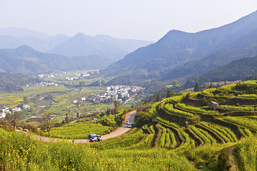 Image showing Rural landscape in Wuyuan, Jiangxi Province, China.