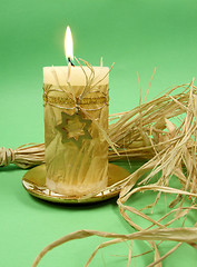 Image showing Christmas candle decoration