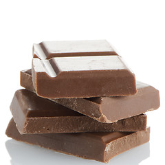 Image showing Closeup detail of chocolate parts