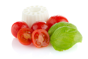 Image showing Fresh white cheese