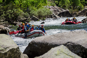 Image showing Leaving to the day´s river 