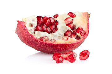 Image showing Half pomegranate fruit