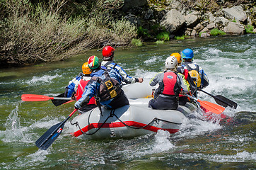 Image showing Leaving to the day´s river 