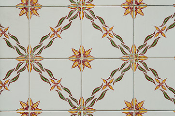 Image showing Ornamental old tiles