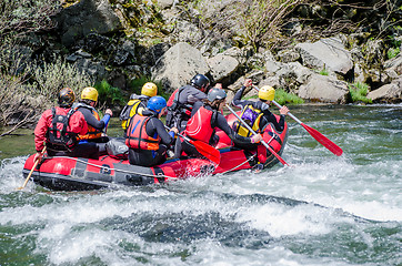 Image showing Leaving to the day´s river 