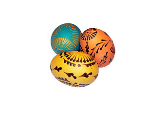 Image showing Painted Easter eggs