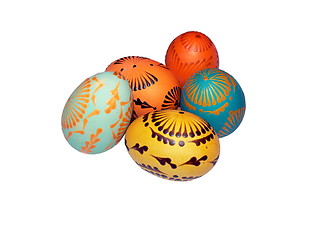 Image showing Painted Easter eggs