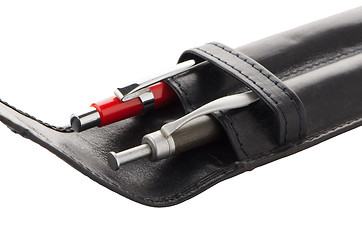 Image showing Leather pencil case 