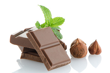 Image showing Closeup detail of chocolate parts