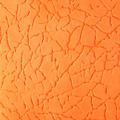 Image showing Orange leather texture closeup