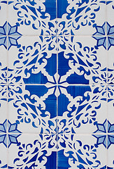 Image showing Traditional Portuguese glazed tiles