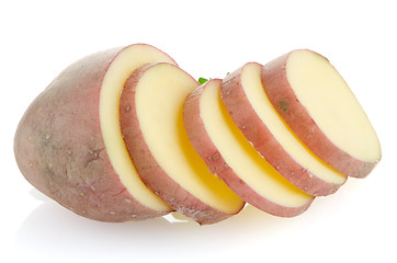 Image showing Red sliced potatoes