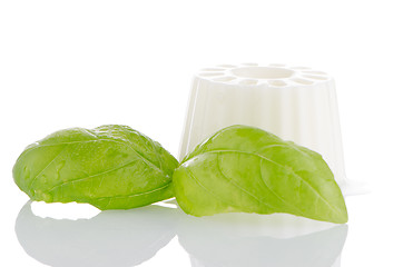 Image showing White fresh cheese 