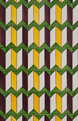 Image showing Traditional Portuguese glazed tiles