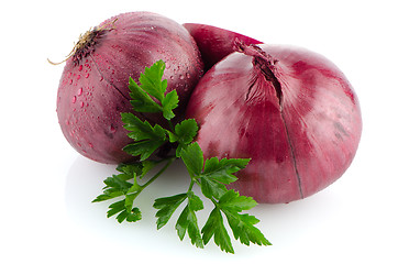 Image showing Red onions