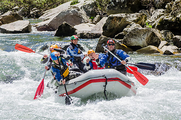 Image showing Leaving to the day´s river 