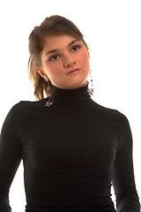 Image showing girl in balck sweater