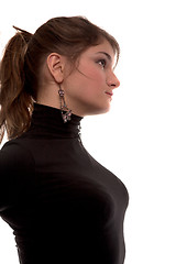 Image showing girl in balck sweater