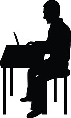 Image showing Computer Man Black