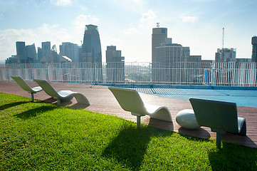 Image showing Deckchairs