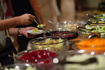 Image showing buffet food