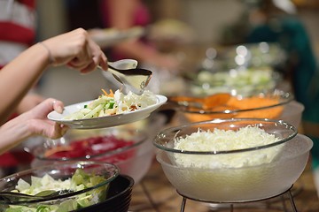 Image showing buffet food